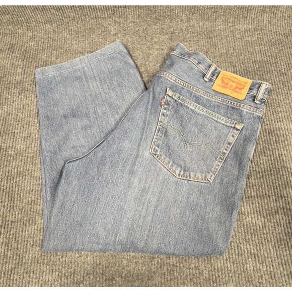 VTG Levis 560 Jeans Mens 44x30‎ (Actual 44x25) Blue Denim Wide Leg Pants Red Tab - Picture 1 of 16